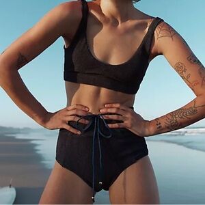 Resin x Free People Obsidian Textured Bathing Suit